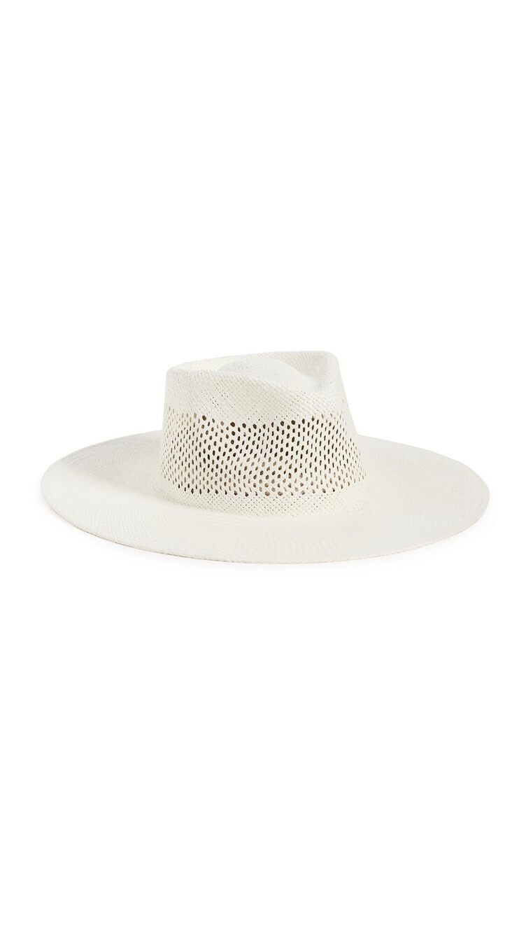 6520 Jo Panama Straw Rancher Hat, Panama White, M